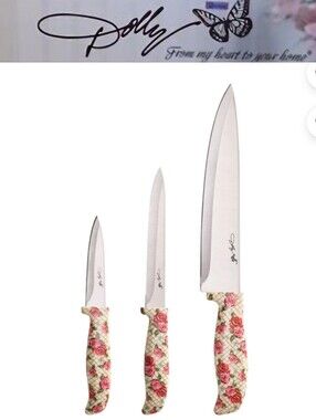 Dolly Parton 3-PC Chef's Knife Set- Rose